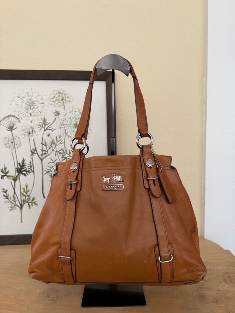 Coach Madison Mia Brown Leather Shoulder Tote